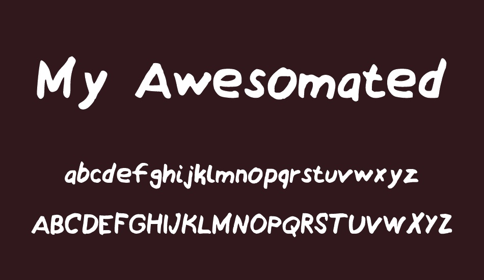 My Awesomated Handwriting font