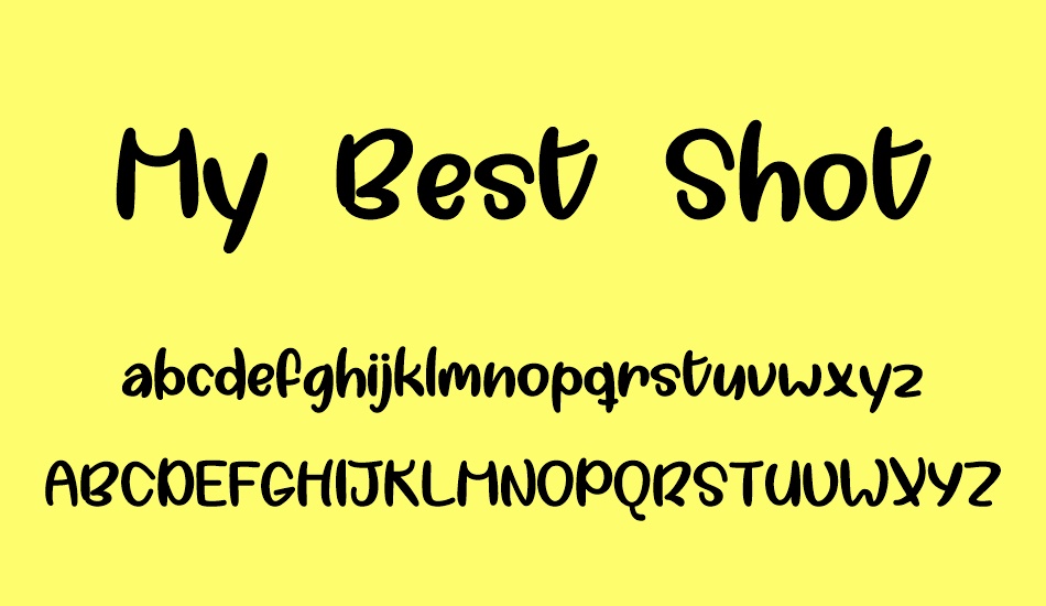 My Best Shot font