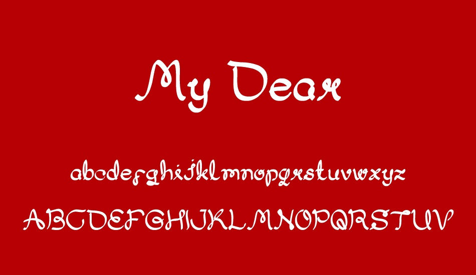 My Dear font