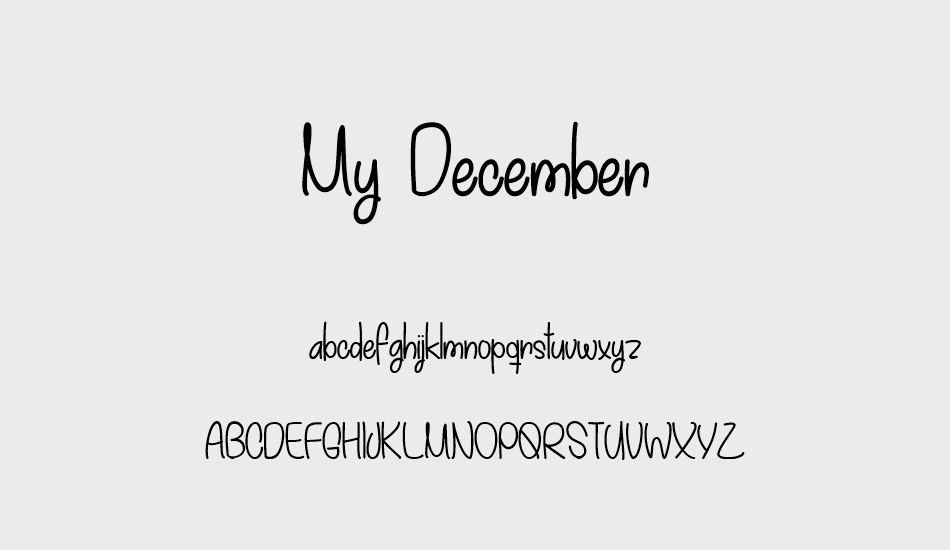 My December font