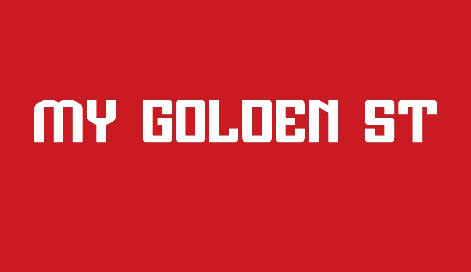 MY GOLDEN STAR font big