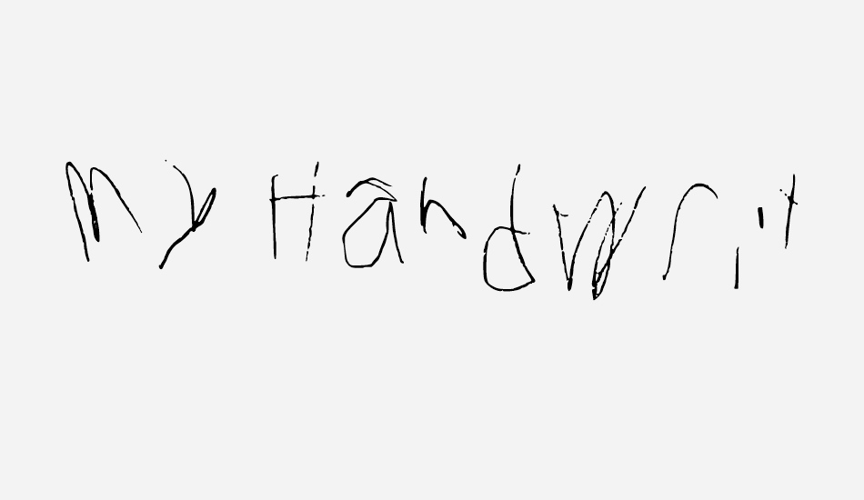 My Handwriting Right Handed font big