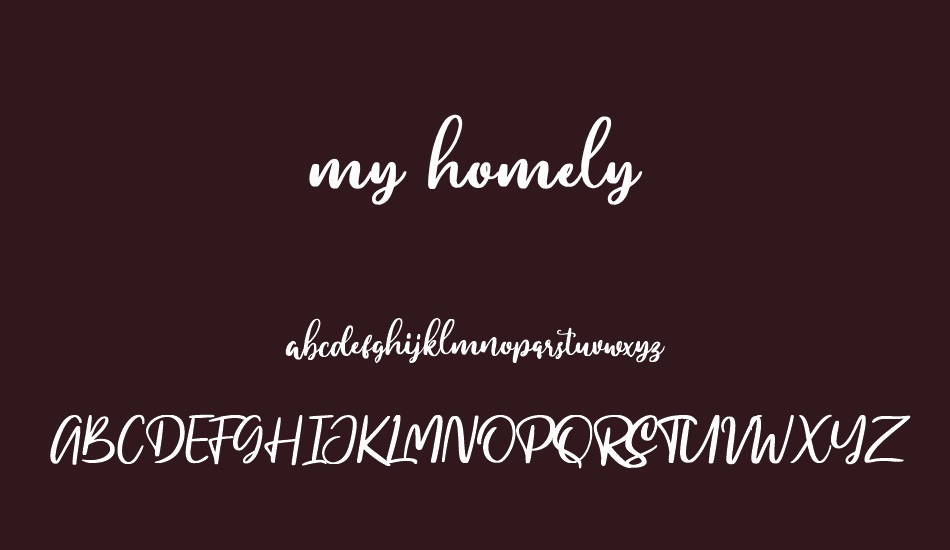 my homely font