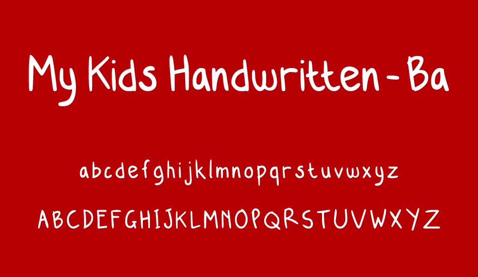 My Kids Handwritten-Basic font