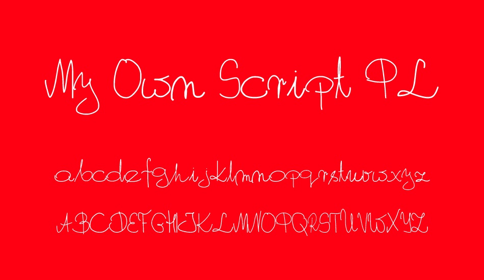 My Own Script PL font