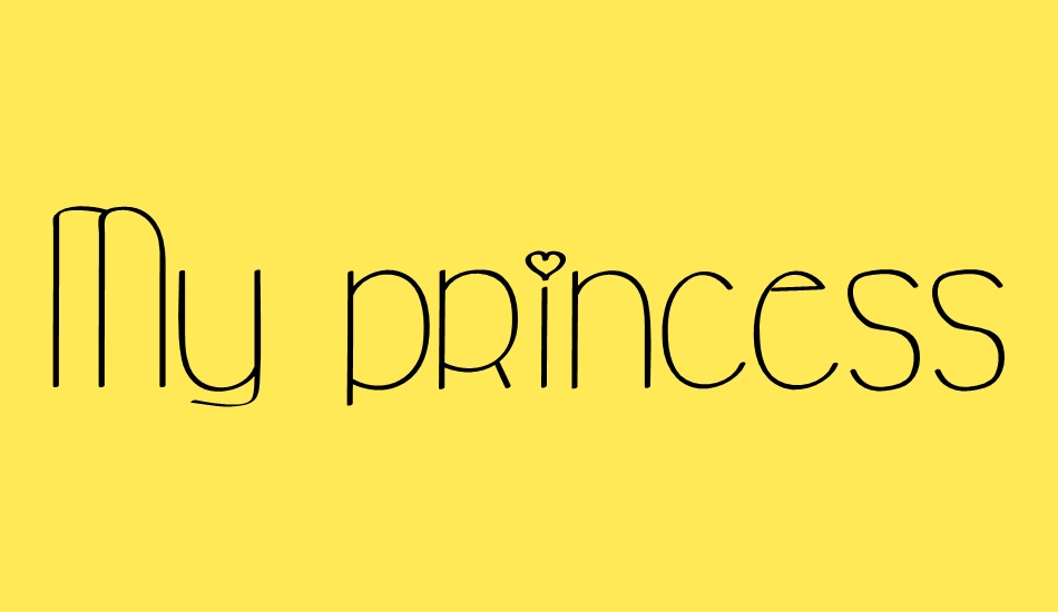 My princess likes a frog font big