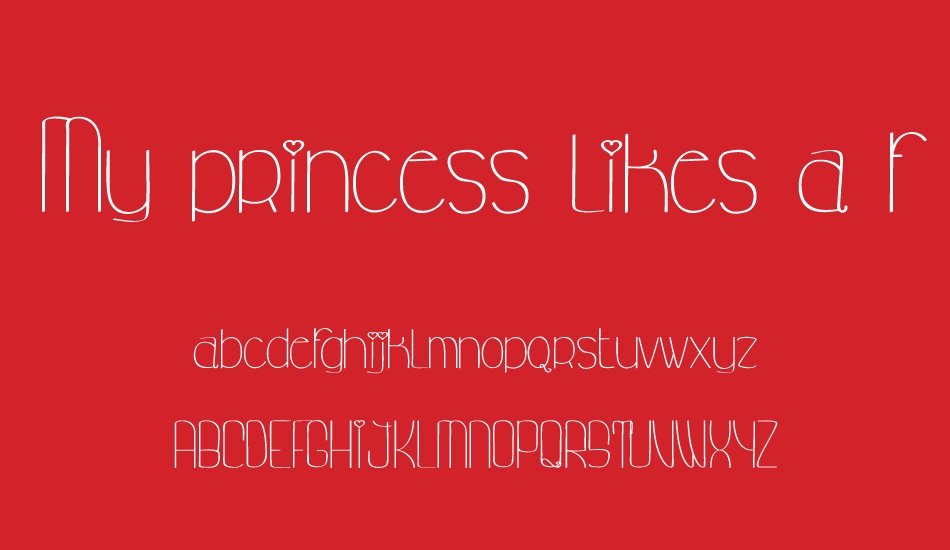 My princess likes a frog font