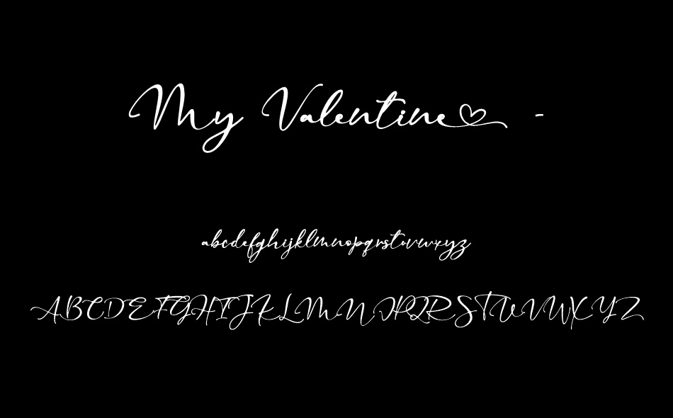 My Valentine font