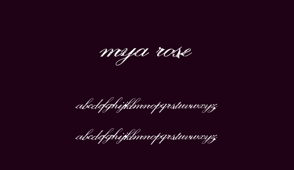 mya rose font