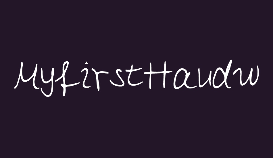 MyfirstHandwriting font big