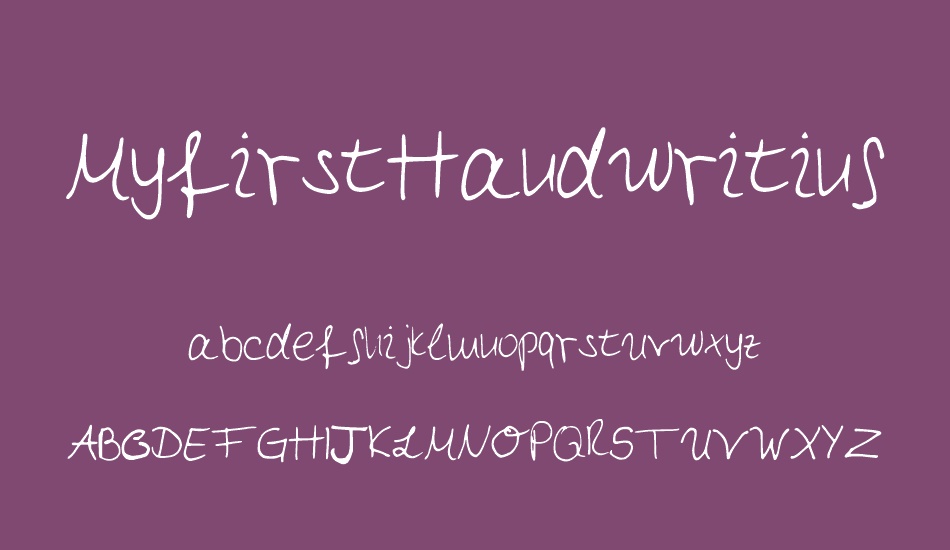 MyfirstHandwriting font