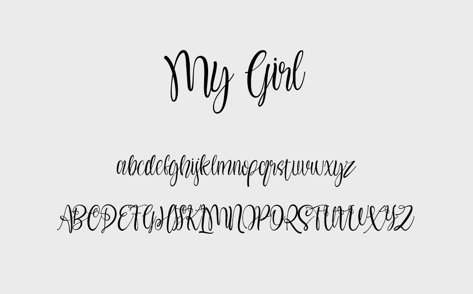 My Girl font