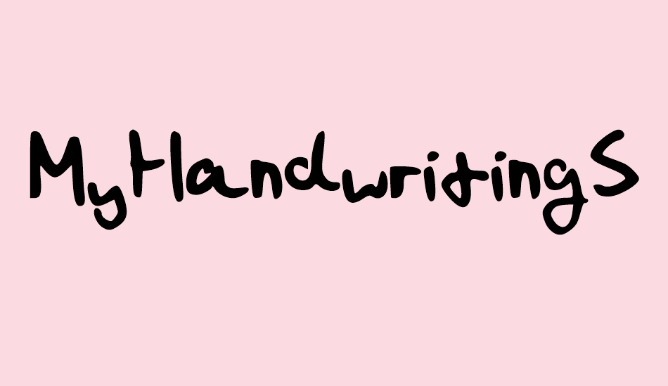 MyHandwritingSucks font big