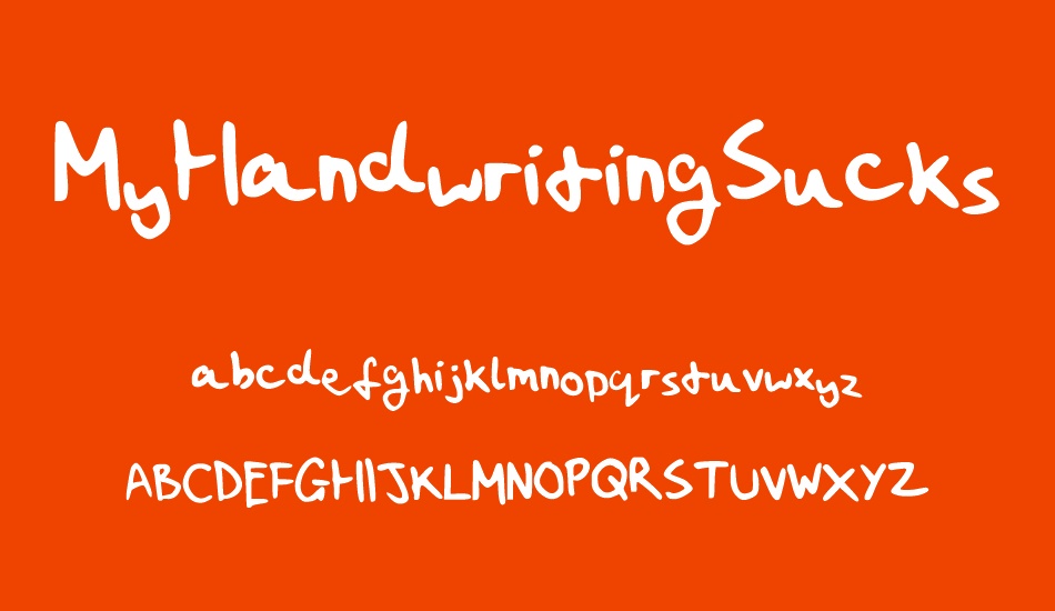 MyHandwritingSucks font