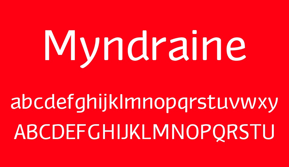 Myndraine font