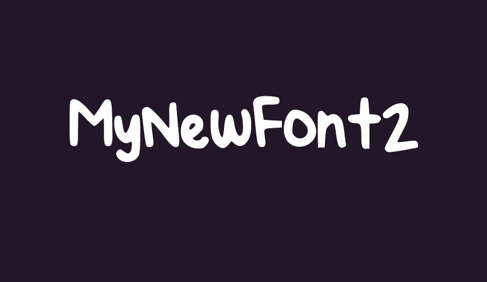 MyNewFont2 font big