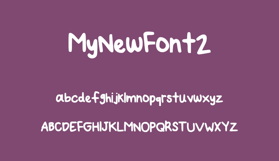 MyNewFont2 font