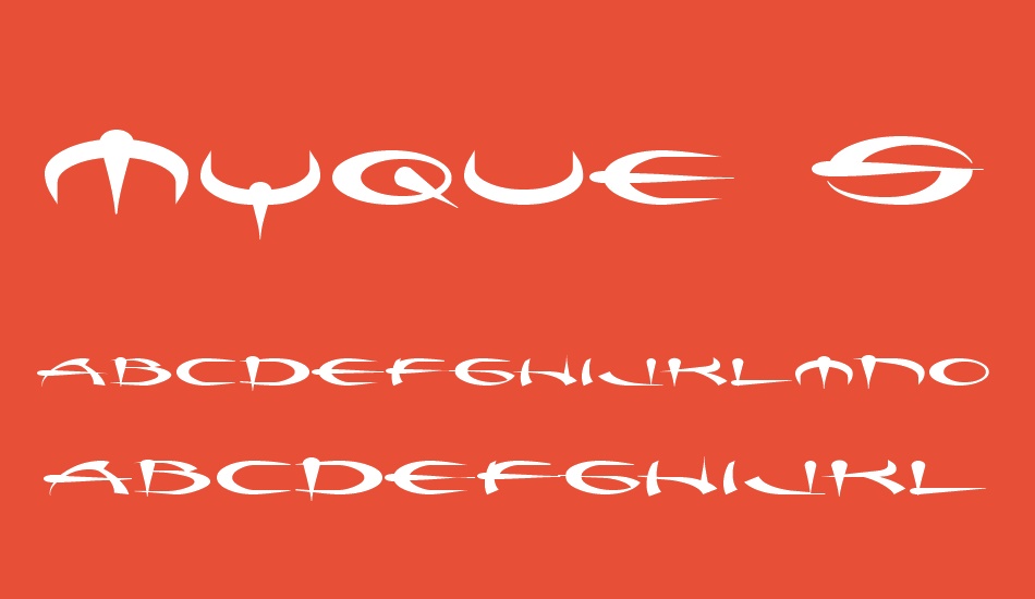 Myque Straight font