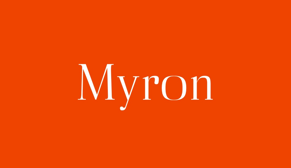 Myron font big