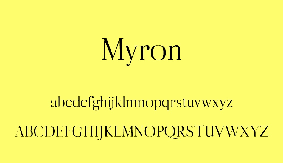 Myron font