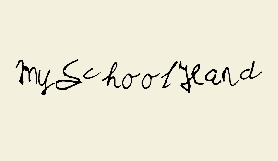 MySchoolHandwriting font big