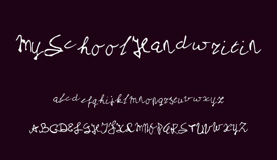 MySchoolHandwriting font