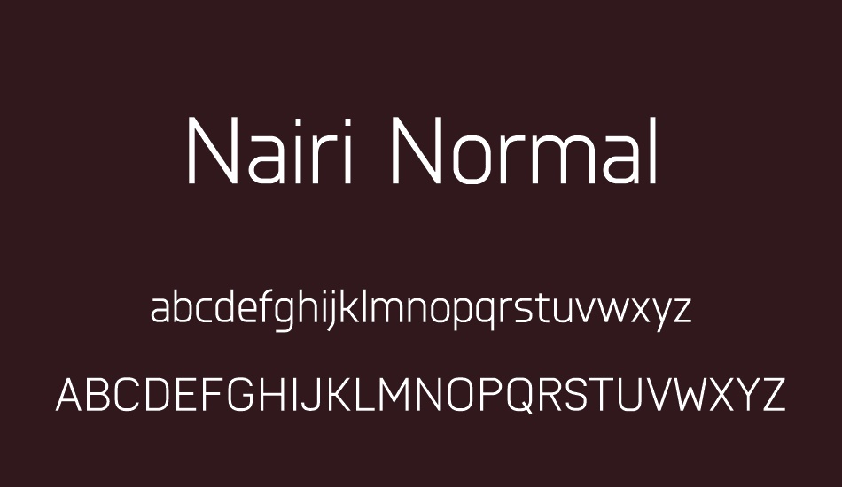 Nairi Normal font