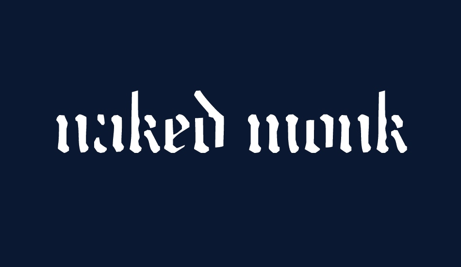 naked monk font big