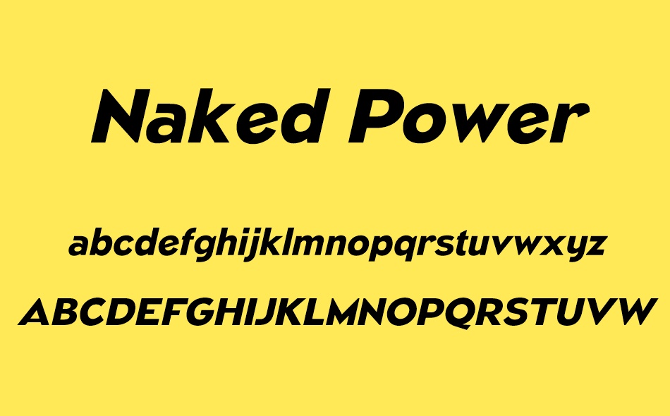 Naked Power font
