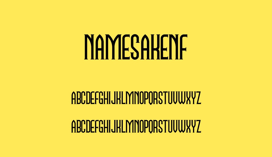 NamesakeNF font