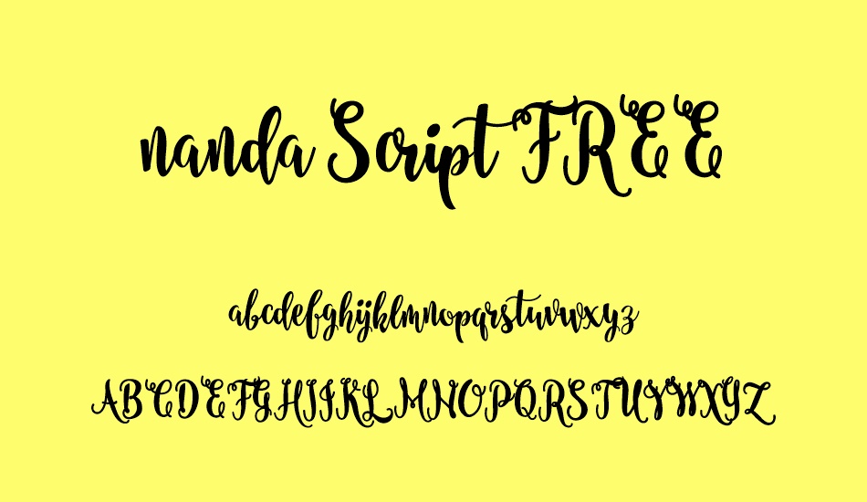 nanda Script FREE font