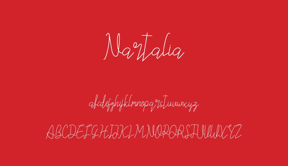 Nartalia font