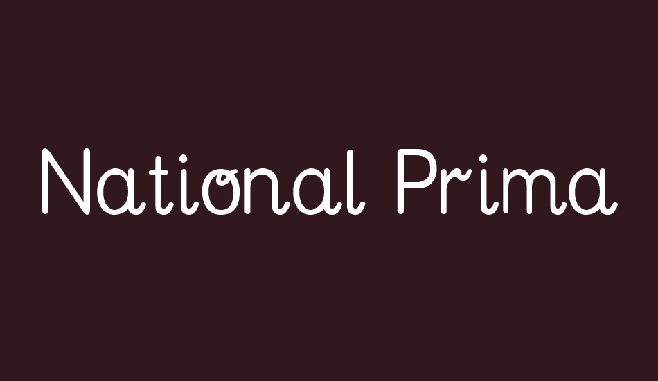 National Primary font big