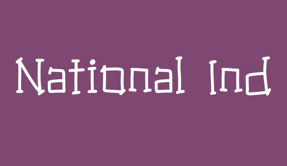 National Industry font big