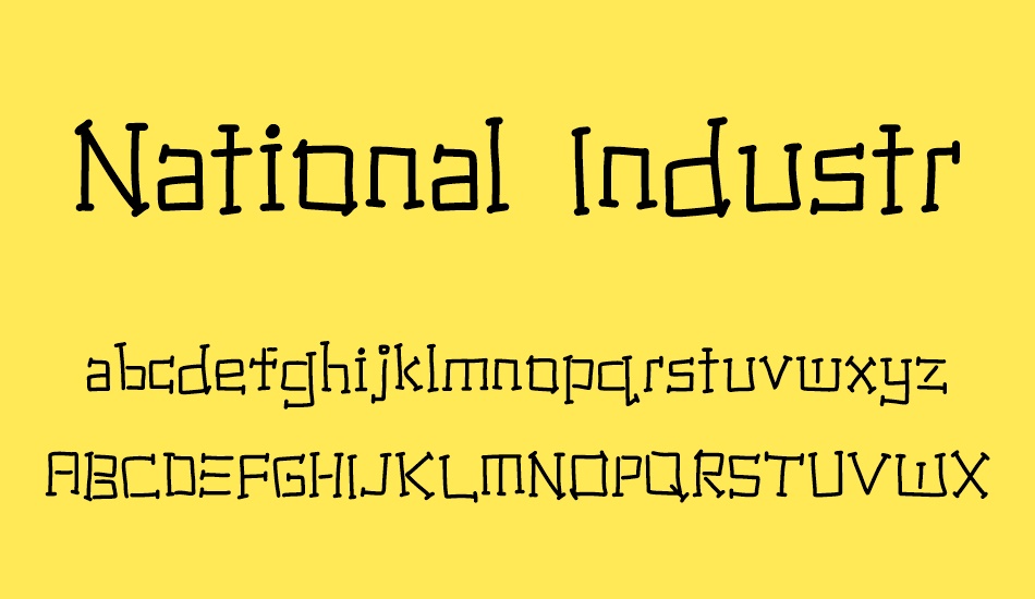 National Industry font