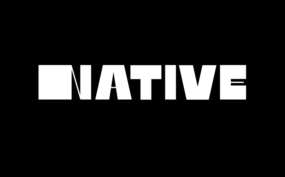 Native Letter font big