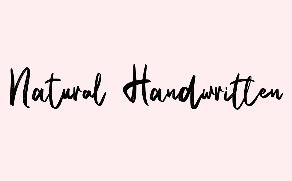 Natural Handwritten font big