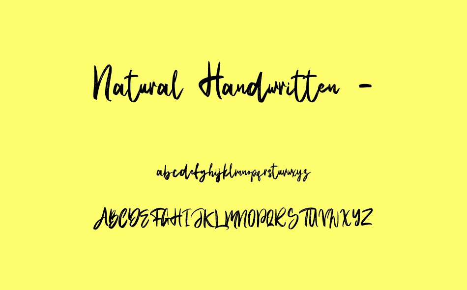 Natural Handwritten font