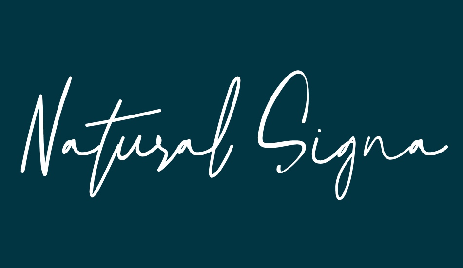 Natural Signature font big