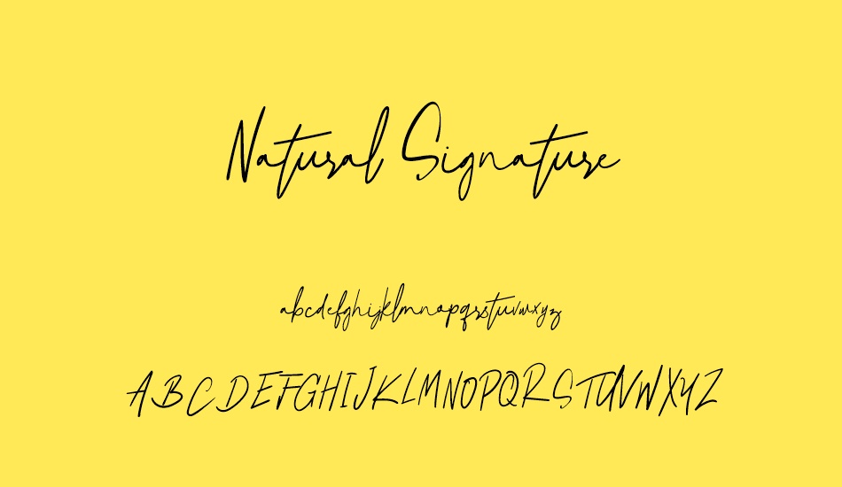 Natural Signature font