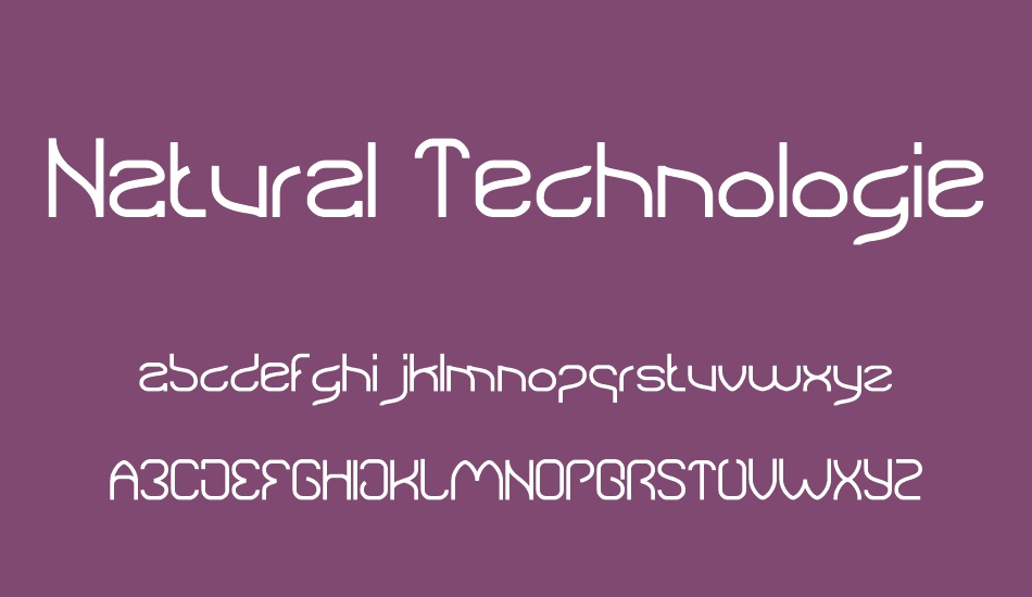 Natural Technologies font