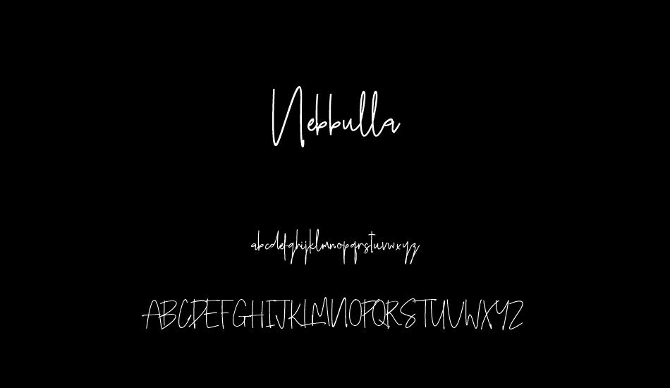 Nebbulla font