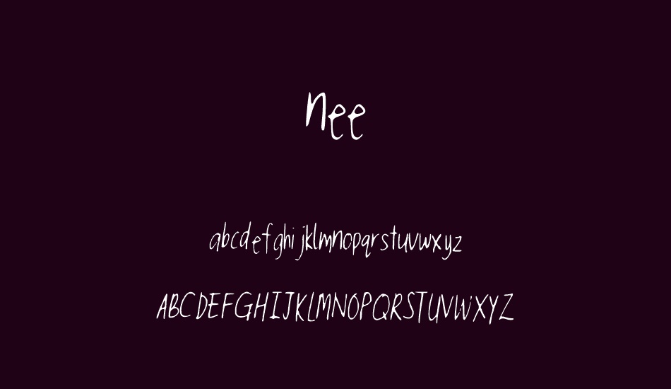 nee font