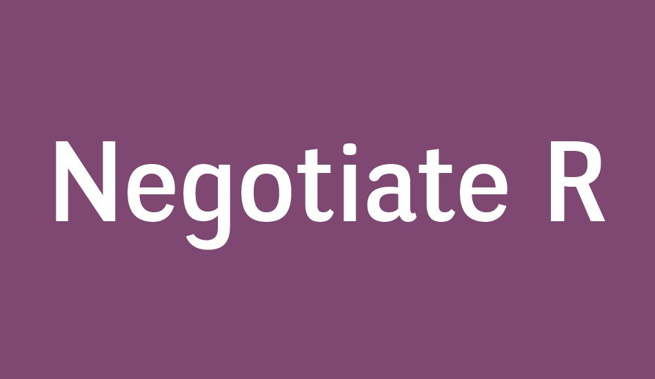 Negotiate Rg font big