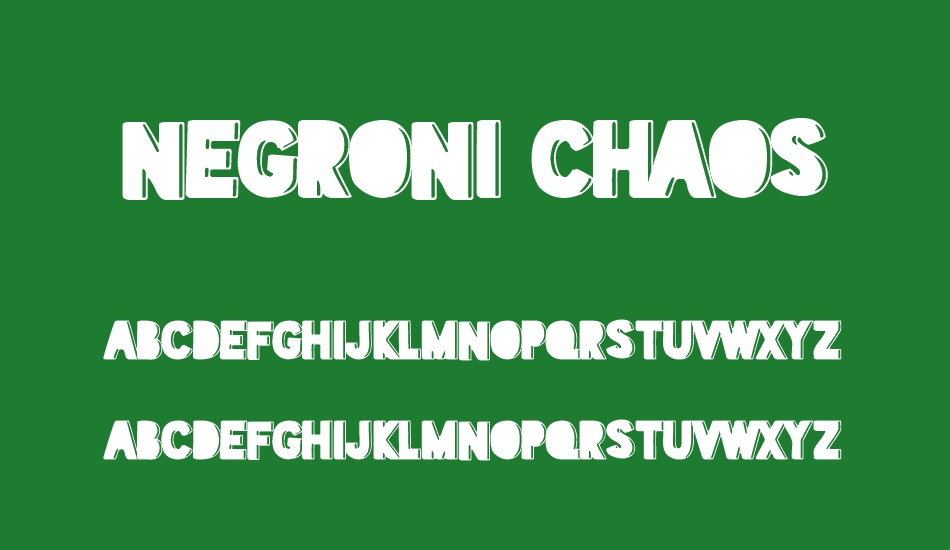 Negroni Chaos font