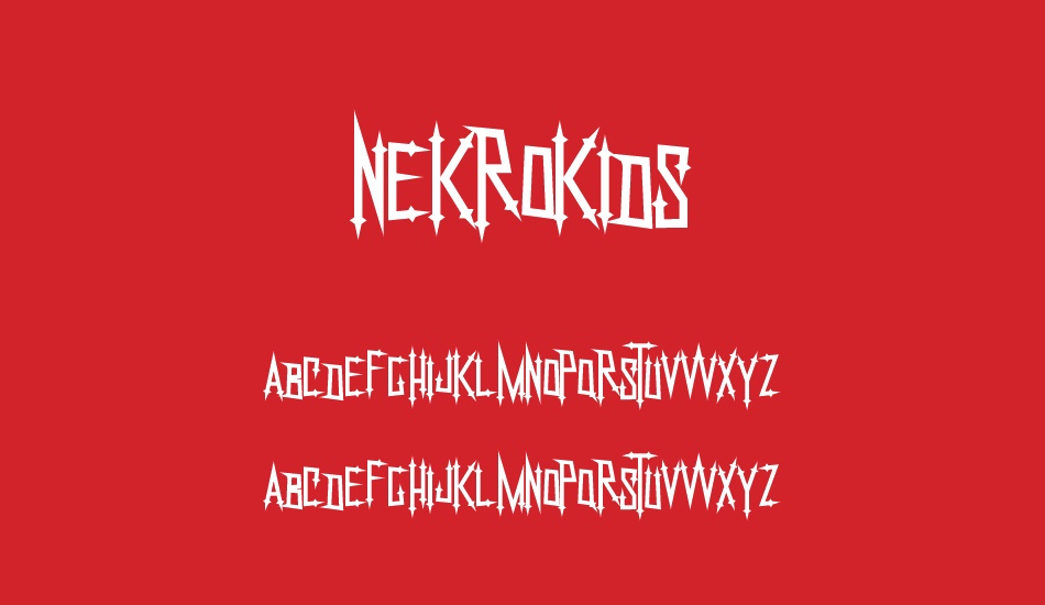 NekroKids font