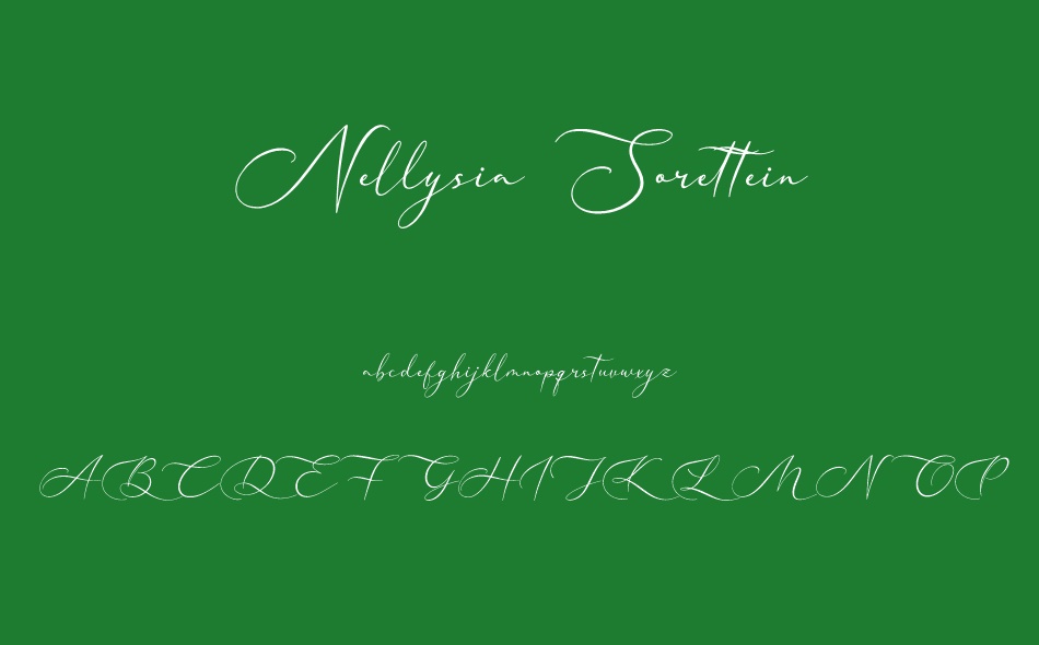 Nellysia Sorettein font