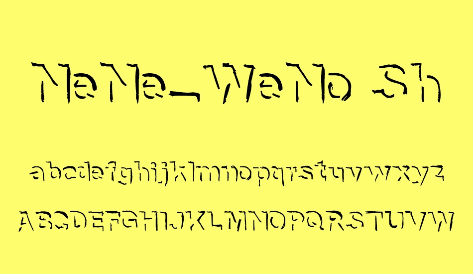 NeNe_WeNo Shadow HandWrite font