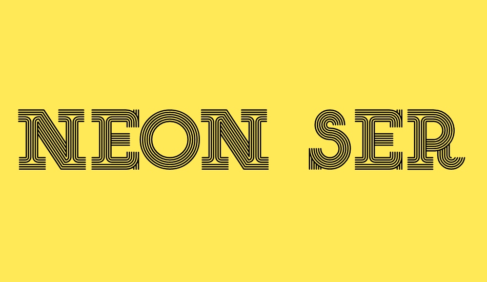 NEON SERIF font big