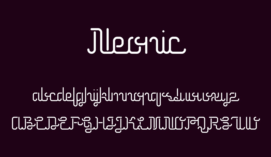 Neonic font